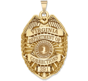 Personalized Virginia Department of Corrections Badge with Your Number