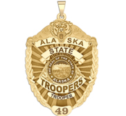 Personalized Alaska State Trooper Police Badge with Your Rank and Number