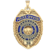 Personalized Nebraska Highway Patrol Police Badge with Your Rank and Number