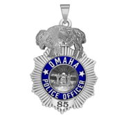 Personalized Omaha Nebraska Police Badge with Your Rank and Number