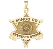 Personalized Mingo County West Virginia Sheriff Badge with Rank and Number