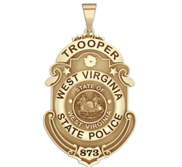 Personalized West Virginia State Trooper Police Badge with Your Rank and Number