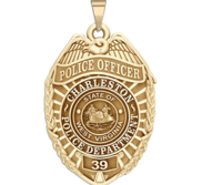 Personalized Charleston West Virginia Police Badge with Your Rank and Number