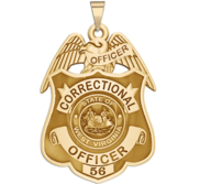 Personalized West Virginia Corrections Badge with Your Rank and Number