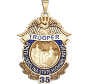 Personalized North Carolina Highway Patrol State Trooper Badge with Number