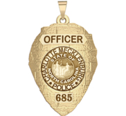 Personalized Charlotte Mecklenburg North Carolina Police Badge with Rank and Number