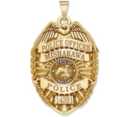 Personalized Indiana Police Badge with Your Name  Rank  Number   Department