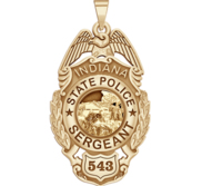 Personalized Indiana State Police Badge with Your Rank and Number