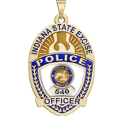 Personalized Indiana State Excise Police Badge with Your Rank and Number