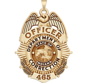 Personalized Indiana Corrections Badge with Your Rank and Number