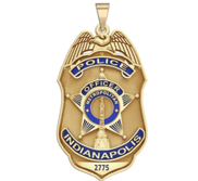 Personalized Indianapolis Indiana Police Badge with Your Rank and Number