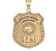 Personalized Indiana Police Badge with Your Number   Department