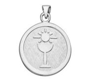 Sterling Silver First Holy Communion Religious Medal