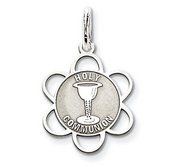 Sterling Silver Holy Communion Pendant Charm