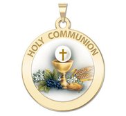 Holy Communion Religious Chalice Medal  Color EXCLUSIVE 