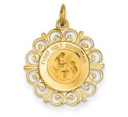 14K Gold First Holy Communion Religious Medal