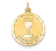 14K Gold Holy Communion Religious Medal