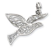 Sterling Silver Filigree Holy Spirit Charm