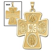 4 Way Cross Religious Medal   EXCLUSIVE 