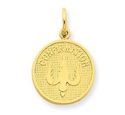 14K Gold Confirmation Holy Spirit Religious Medal