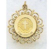 14K Gold Confirmation Religious Medal