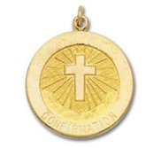 14K Gold Confirmation Religious Medal