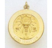 14K Gold Confirmation Religious Medal