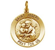 Saint Joseph Round Religious Medal