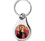 Stainless Steel Color Saint Juliana Falconieri Keychain