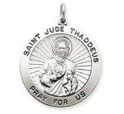 Silver Round Saint Jude Medal