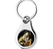 Stainless Steel Color Saint Veronica Keychain