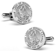 Our Lady of Mount Carmel Stainless Steel Cufflinks