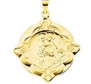 14K Gold Saint Anthony Religious Medal