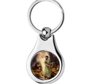 Stainless Steel Color Saint Daniel Keychain