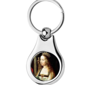 Stainless Steel Color Saint Isabella Keychain