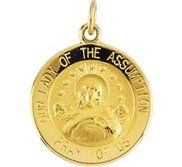 14k Gold Our Lady of the Assumption Religious Medal