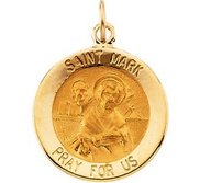 Saint Mark Round Religious Medal