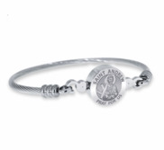 Stainless Steel Saint Andrew Bangle Bracelet