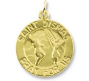 14K Gold Saint Dismas Religious Medal