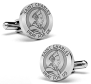 Saint Charles Borromeo Stainless Steel Cufflinks