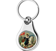 Stainless Steel Color Saint James the Greater Keychain