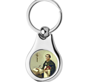 Stainless Steel Color Saint Thomas Aquinas Keychain