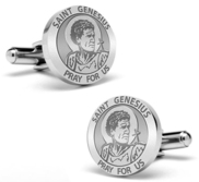 Saint Genesius Stainless Steel Cufflinks