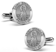 Saint Brendan Stainless Steel Cufflinks