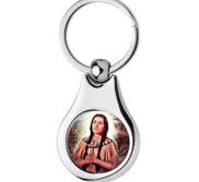 Stainless Steel Color Saint Kateri Tekakwitha Keychain