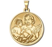 14K Yellow Gold Saint Joseph Religious Medal