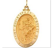 Saint Christopher Oval Medal