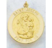 Saint Joseph Round Religious Medal