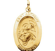 Oval Saint Anthony Religious Medal