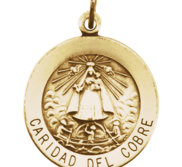 Caridad Del Cobre Round Religious Medal